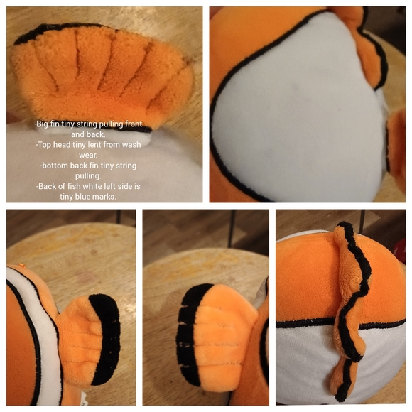 Squishmallows 5โ Finding Nemo Disney Pixar Movie Plush Lovey Clown Fish Orange - Picture 13 of 14